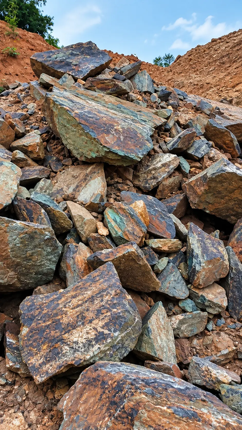 Large mineral rock samples from El-Lacute operations